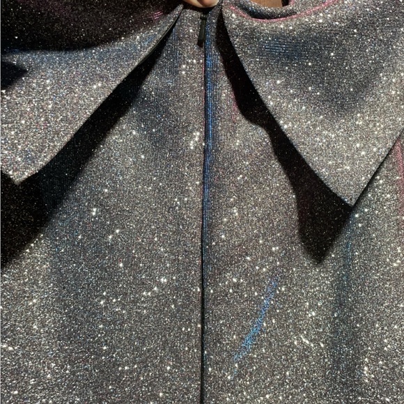 Silver Sparkling Prom Dress - Picture 3 of 5